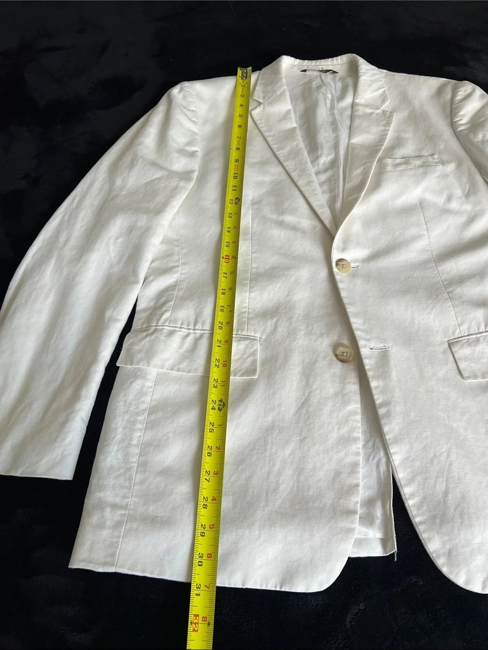 Perry Ellis White Linen&Cotton blend  Jacket with Brown Label